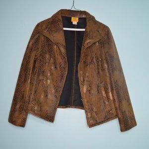 Ruby Road Jacket with Snake Print Pattern